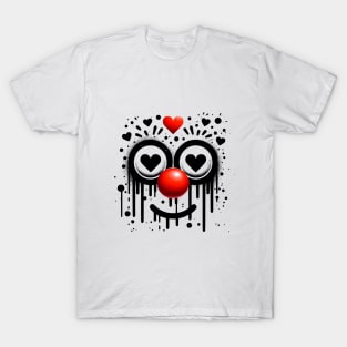 Red nose 2024 national funny street art heart celebrate T-Shirt